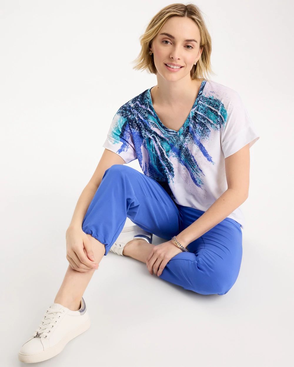 Zenergy® Sicily Splash Drop Shoulder Tee | Chico's